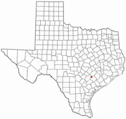 موقعیت Moulton, Texas