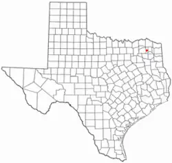 Location of Mount Vernon, Texas
