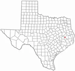 موقعیت Point Blank, Texas
