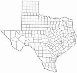 موقعیت Sanderson, Texas