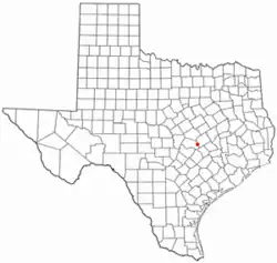 Location of Thrall, Texas