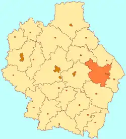 Location of Kirsanovsky District in Tambov Oblast