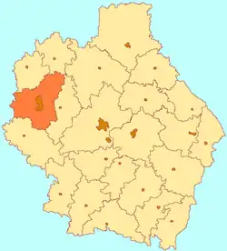 Location of Michurinsky District in Tambov Oblast