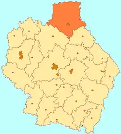 Location of Morshansky District in Tambov Oblast
