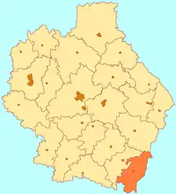 Location of Muchkapsky District in Tambov Oblast