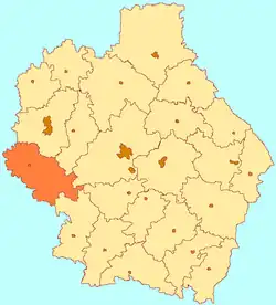 Location of Petrovsky District in Tambov Oblast