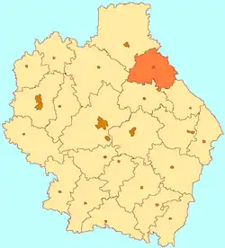 Location of Pichayevsky District in Tambov Oblast