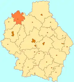 Location of Staroyuryevsky District in Tambov Oblast