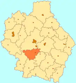 Location of Znamensky District in Tambov Oblast