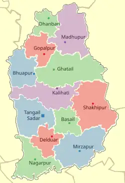 Upazilas of Tangail
