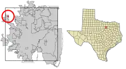 Location of Pelican Bay in Tarrant County, تگزاس