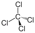 Structural formula of carbon tetrachloride