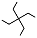 Skeletal formula of tetraethylmethane