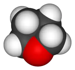 Spacefill model of deuterated THF
