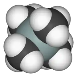 Spacefill model of tetramethylsilane