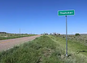 Entering Thatcher from the northeast.