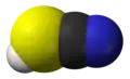 Spacefill model of thiocyanic acid