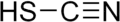 Skeletal formula of thiocyanic acid