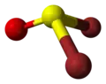 3D model of a thionyl bromide molecule