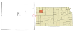 Location of Menlo, Kansas