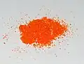 Photograph of a sample of tin tetraiodide