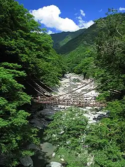Kazura Bridge in beautiful sightseeing spot in Shikoku