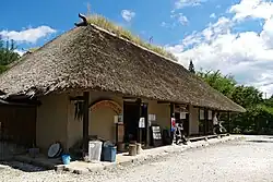Thatched roof in Tono Furusato Village, a sightseeing spot in Tono