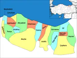 شهرستانهای استان ترابزون
