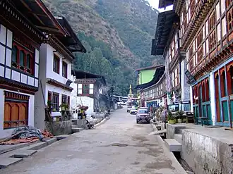 Main street, Tashigang, Bhutan