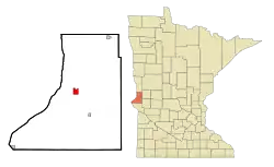 Location of Wheaton, Minnesota