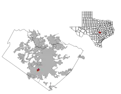 Location of Sunset Valley, Texas