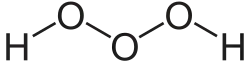 Structural formula of trioxidane with explicit hydrogens