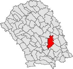 Location of Truşeşti, Botoşani