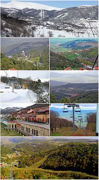 از بالا چپ
Panoramic winter view of TsaghkadzorTsaghkadzor ski run • Tsaghkadzor ropewayصومعه کچاریس • Tsaghkadzor Sports ComplexSummer resorts • نمای عمومی از تساغکادزور