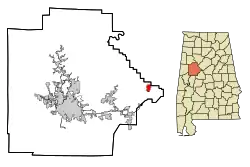 Location within Tuscaloosa county