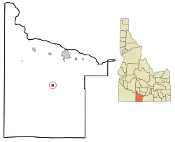 Location of Hollister, Idaho