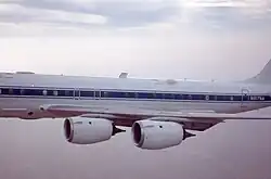 The CFM-56 installed on the DC-8.