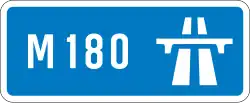 M180 motorway shield