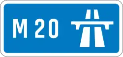 M20 motorway shield