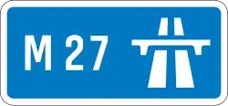 M27 motorway shield