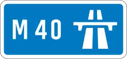 M40 motorway shield
