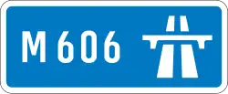 M606 motorway shield
