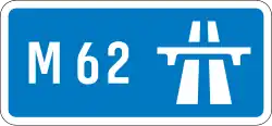 M62 motorway shield