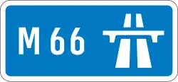 M66 motorway shield