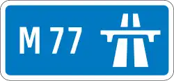 M77 motorway shield