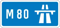 M80 motorway shield