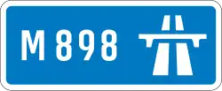 M898 motorway shield