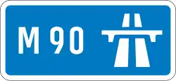 M90 motorway shield