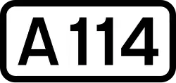 A114 road shield