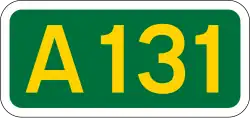 A131 road shield